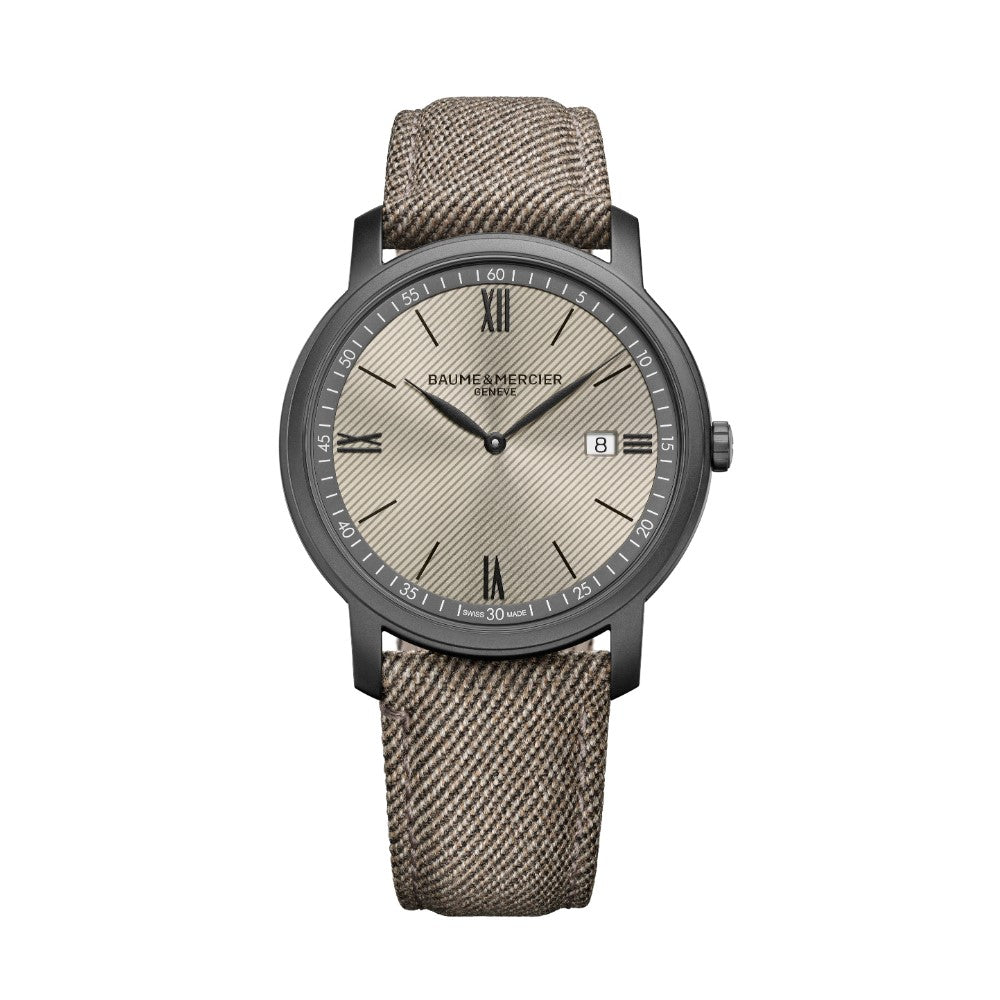 Baume et Mercier Classima esfera gris correa 42mm