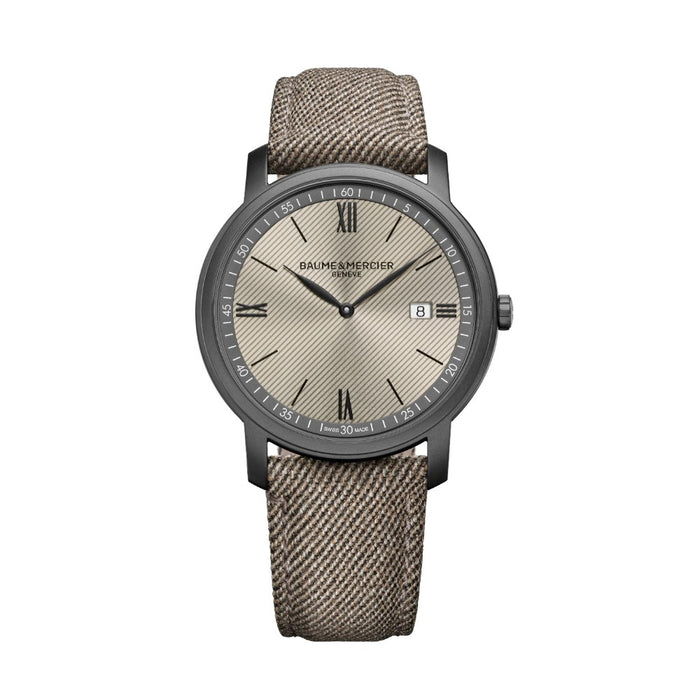 Baume et Mercier Classima esfera gris correa 42mm
