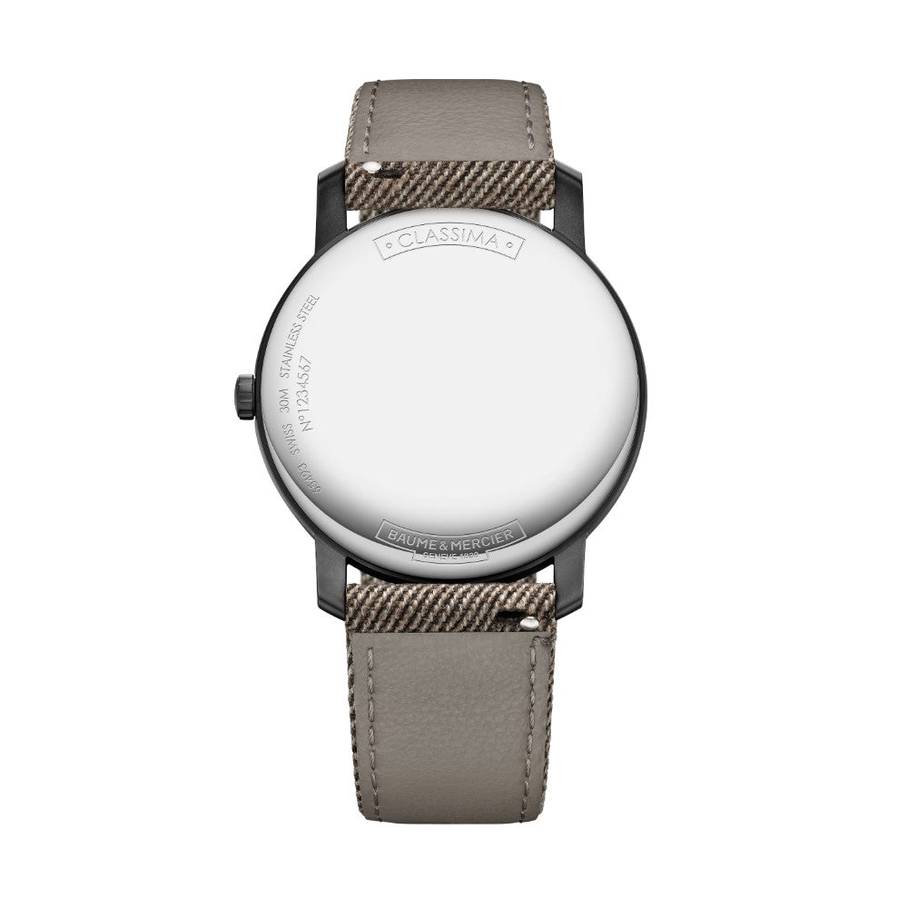 Baume et Mercier Classima esfera gris correa 42mm