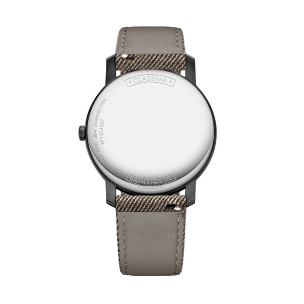 Baume et Mercier Classima esfera gris correa 42mm