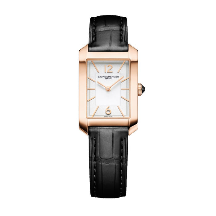 Baume et Mercier Hampton esfera blanca cuadrada 35mm