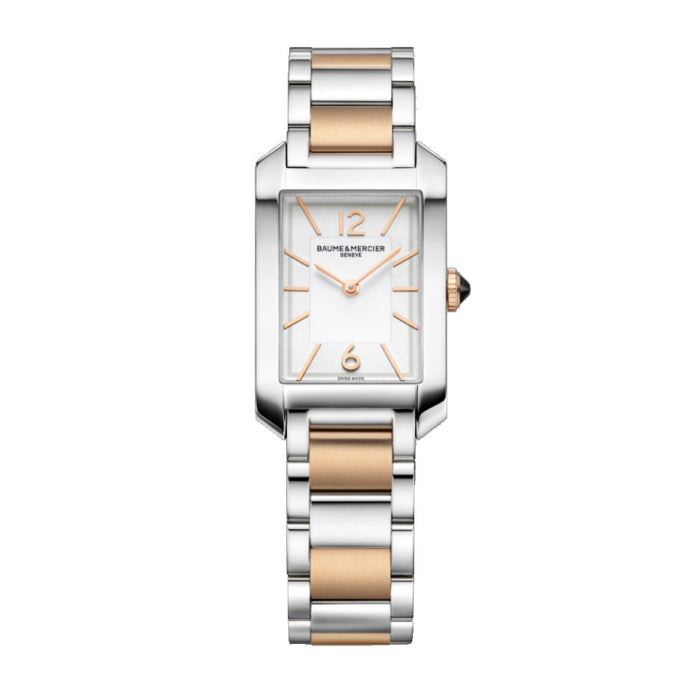 Baume et Mercier Hampton esfera blanca cuadrada 35mm