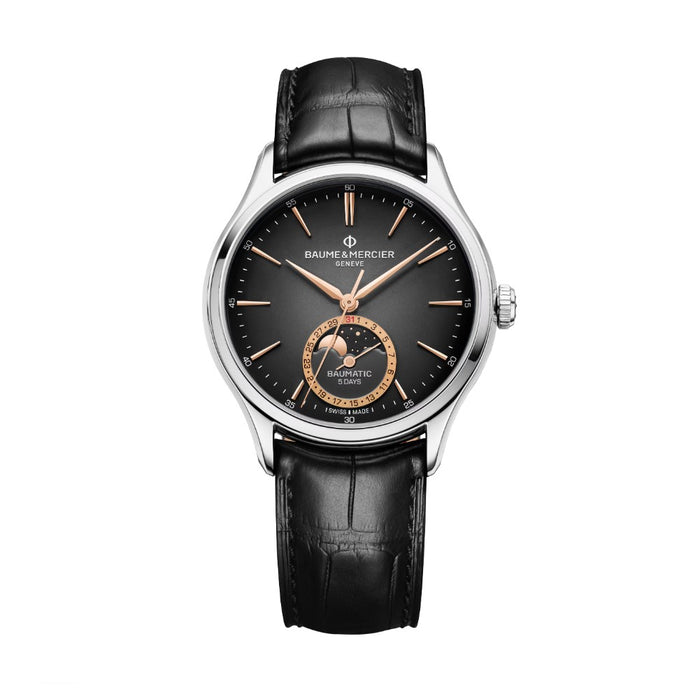 Baume et Mercier Clifton esfera negra 39mm