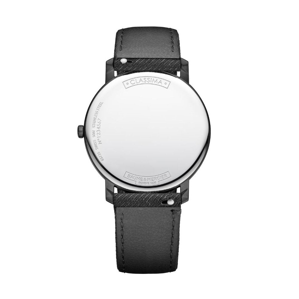 Baume et Mercier Classima esfera negra correa 39mm