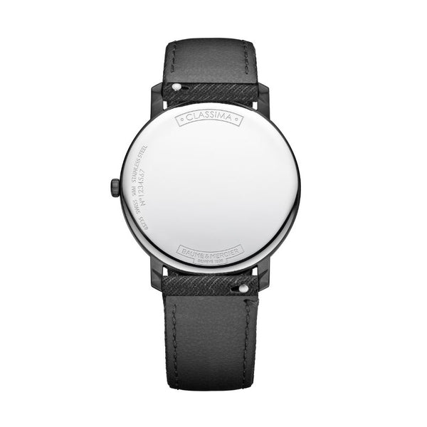Baume et Mercier Classima esfera negra correa 39mm