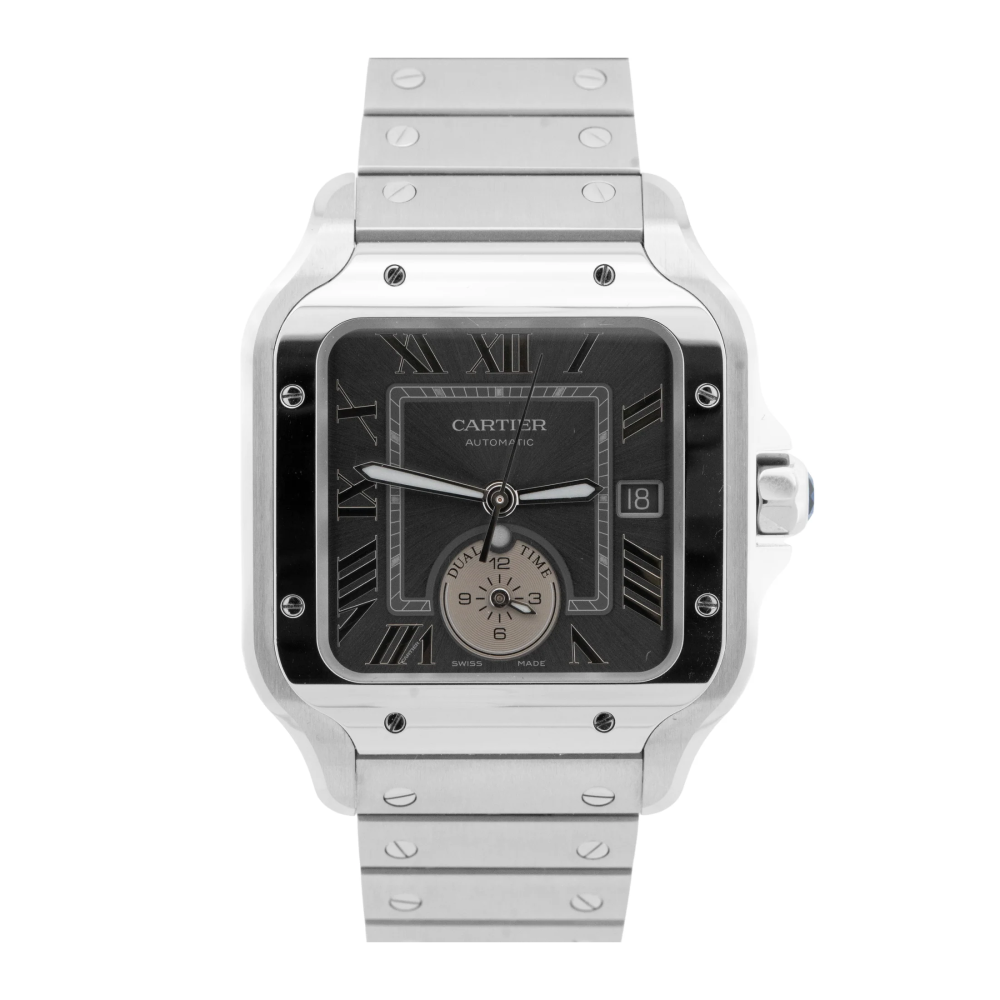 Cartier Santos Dual Time esfera negra 40mm