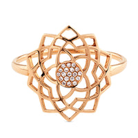 Anillo Sahasrara de oro rosa con diamantes