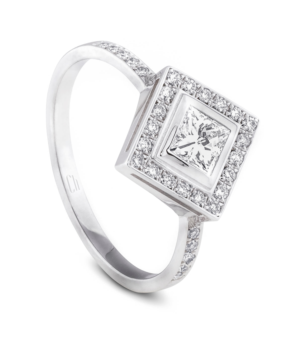 Sortija-oro-blanco-diamantes-princesa-rombo - Ref J4793SB