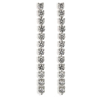 Pendientes Riviere de oro blanco con diamantes talla brillante engastados en garra