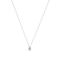 Colgante de oro blanco con diamante en 4 garras de 0,30 quilates