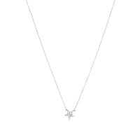 Colgante de oro blanco con estrella de pavé de diamantes