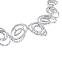 Collar de oro blanco con círculos "Art decó"
