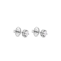 Pendientes de diamantes en oro blanco con 4 garras de 0,50 quilates