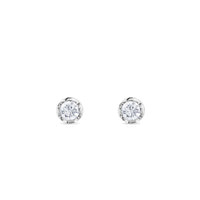 Pendientes de diamantes en oro blanco con 4 garras de 0,62 quilates