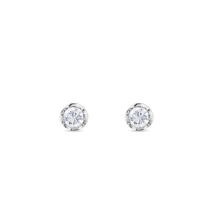 Pendientes de diamantes en oro blanco con 4 garras de 0,62 quilates