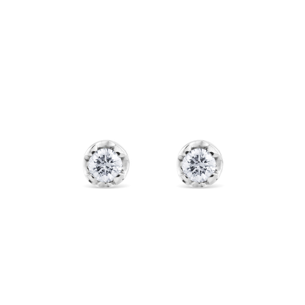 Pendientes de diamantes en oro blanco con 4 garras de 0,78 quilates