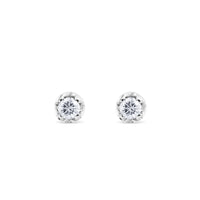 Pendientes de diamantes en oro blanco con 4 garras de 0,78 quilates