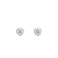 Pendientes de diamantes en oro blanco con 4 garras de 0,87 quilates