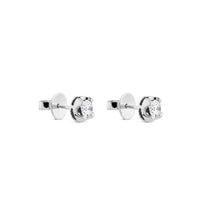 Pendientes de diamantes en oro blanco con 4 garras de 0,87 quilates