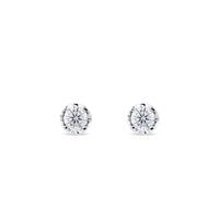 Pendientes de diamantes en oro blanco con 4 garras de 1,02 quilates