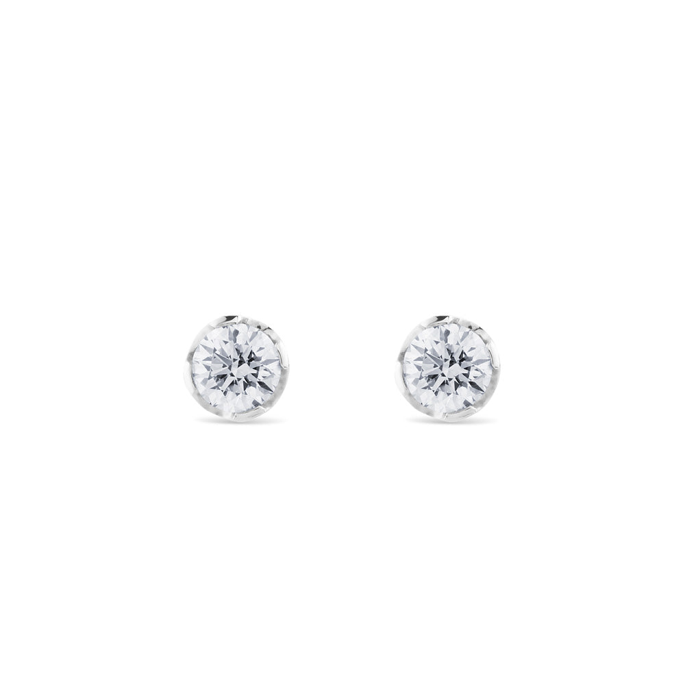 Pendientes de diamantes en oro blanco con 4 garras de 1,03 quilates