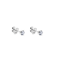 Pendientes de diamantes en oro blanco con 6 garras de 0,50 quilates