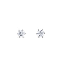Pendientes de diamantes en oro blanco con 6 garras de 0,82 quilates