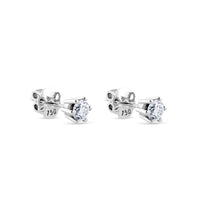 Pendientes de diamantes en oro blanco con 6 garras de 0,82 quilates