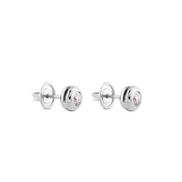 Pendientes de oro blanco en chatón de 0,54 quilates
