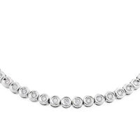 Pulsera Riviere de oro blanco con diamantes en chatón de 0,69 quilates