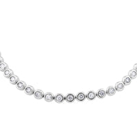 Pulsera Riviere de oro blanco con diamantes en chatón de 1,80 quilates