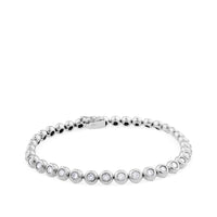 Pulsera Riviere de oro blanco con diamantes en chatón de 2,32 quilates