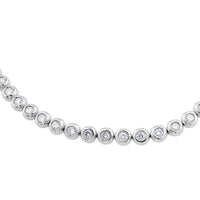 Pulsera Riviere de oro blanco con diamantes en chatón de 2,32 quilates