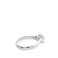 Solitario de oro blanco 1,02 quilates  talla princesa