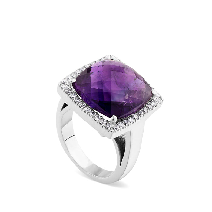 sortija oro blanco con amastista y orla cuadrada de diamantes_J3727SB