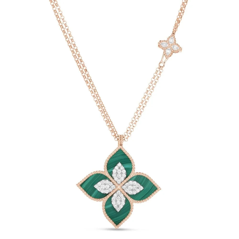 Roberto_Coin_colgante_oro_rosa_PRINCESS_FLOWER_malaquita_y_diamantes_ADV888CL1838