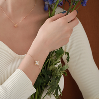 Roberto Coin Pulsera Oro amarillo Princess Flower con diamantes