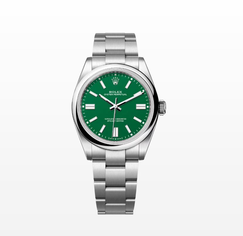 Rolex Oyster Perpetual esfera verde 41mm