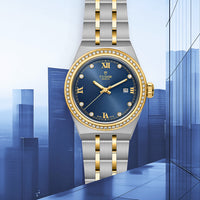 Tudor Royal esfera azul con diamantes 28mm