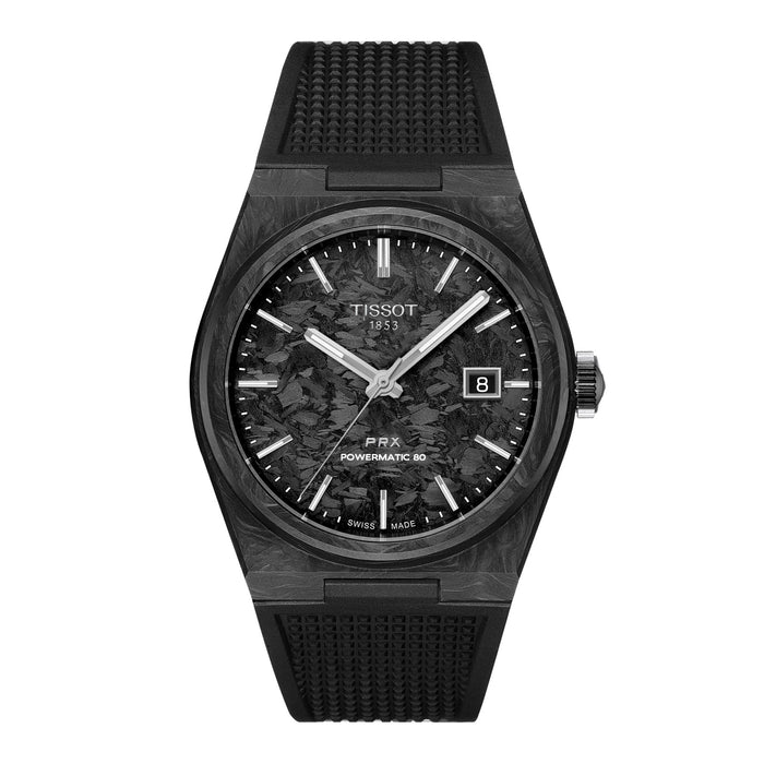 Tissot PRX Powermatic de carbono esfera negra 40mm