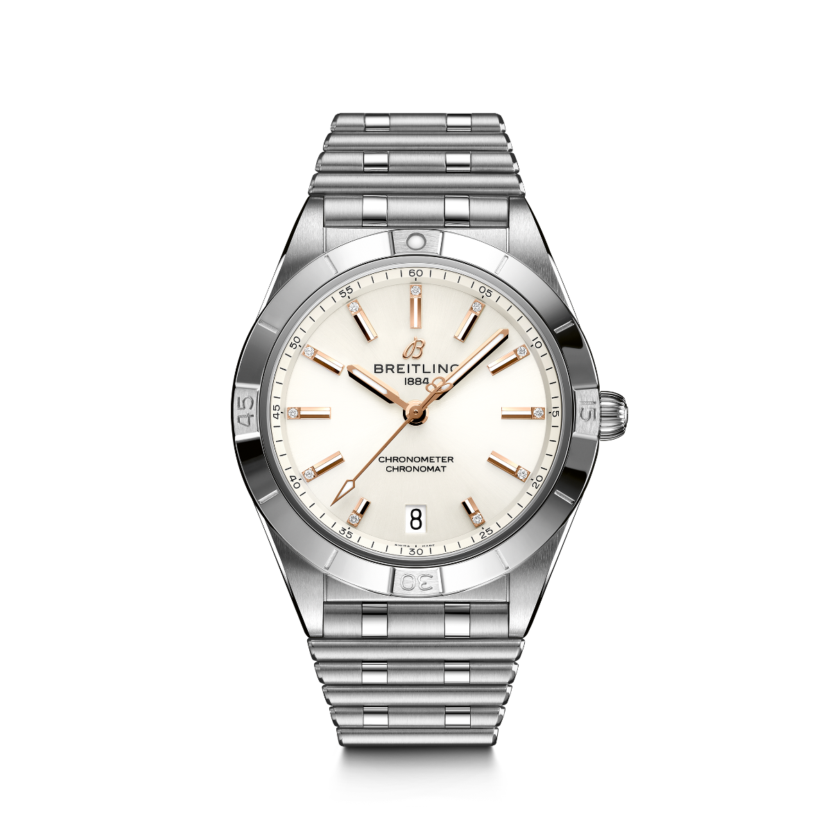 Reloj-señora-breitling-chronomat-36-acero-diamantes-automatico - Ref A10380101A2A1 Chocron Joyeros 