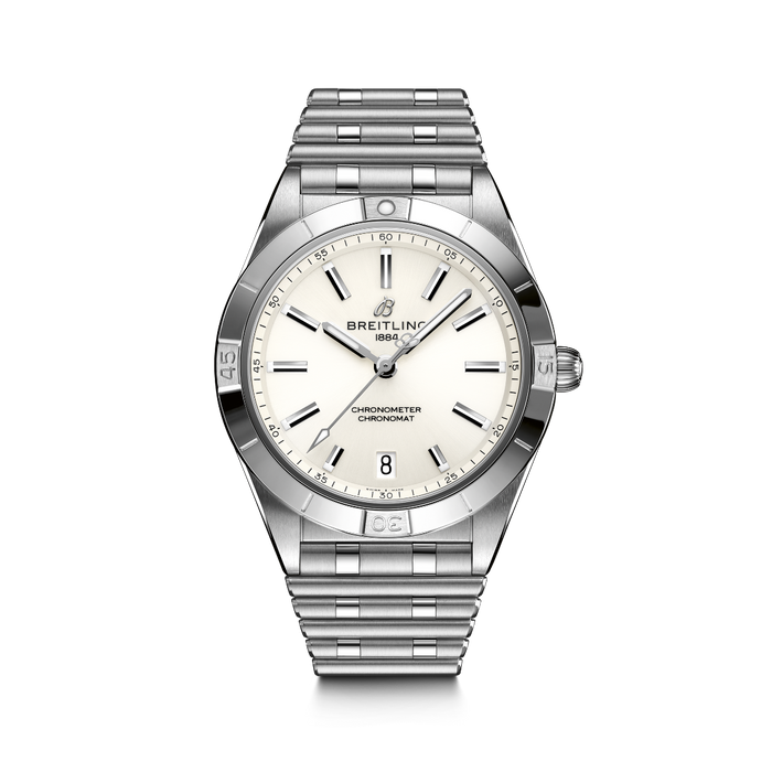 Reloj-señora-breitling-chronomat-36-acero-esfera-blanca-automatico - Ref A10380101A3A1 Chocron Joyeros 