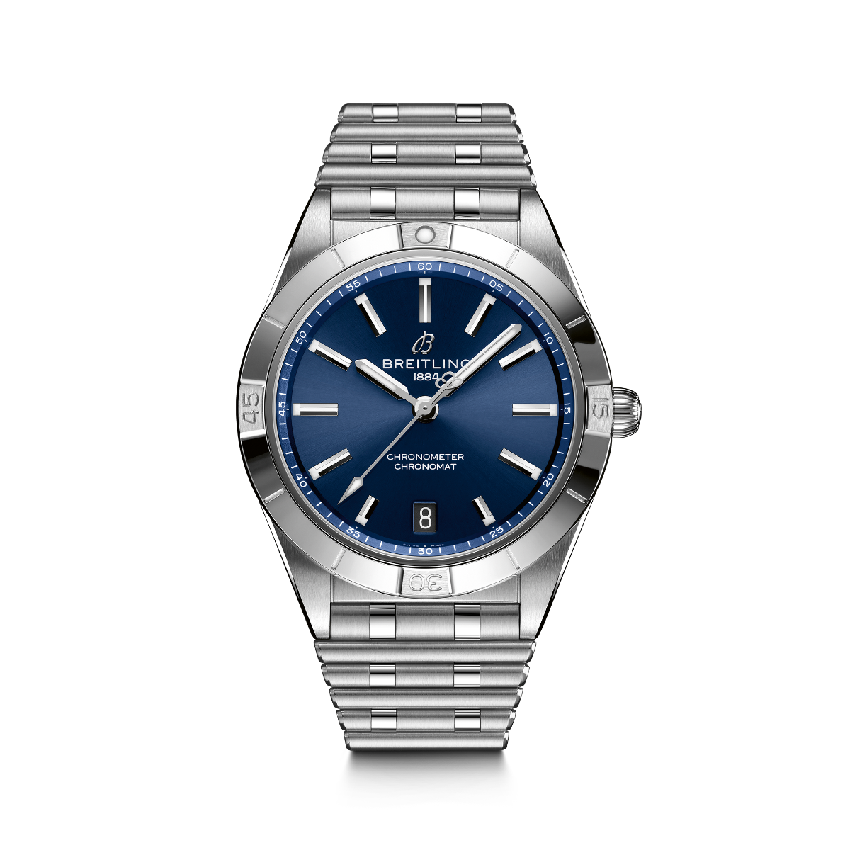 Reloj-señora-breitling-chronomat-36-acero-esfera-azul-automatico - Ref A10380101C1A1 Chocron Joyeros 