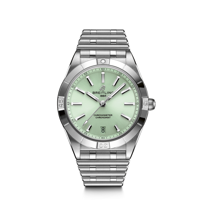 Reloj-señora-breitling-chronomat-36-acero-esfera-verde-automatico - Ref A10380101L1A1 Chocron Joyeros 