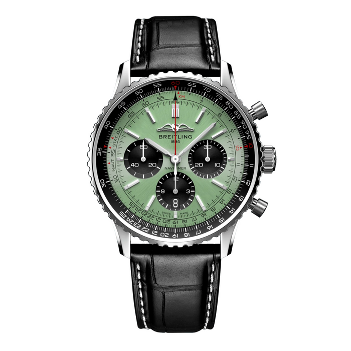 Breitling_Navitimer_B01_Crono_43mm_esfera_verde_piel_chocron_joyeros