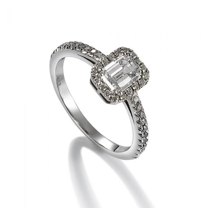 Sortija-compromiso-oro-blanco-diamante-talla-esmeralda-diamantes - Ref J4957SB