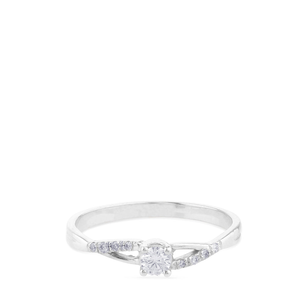 15 quilates 4 garras pavé diamantes|Chocrón Joyeros