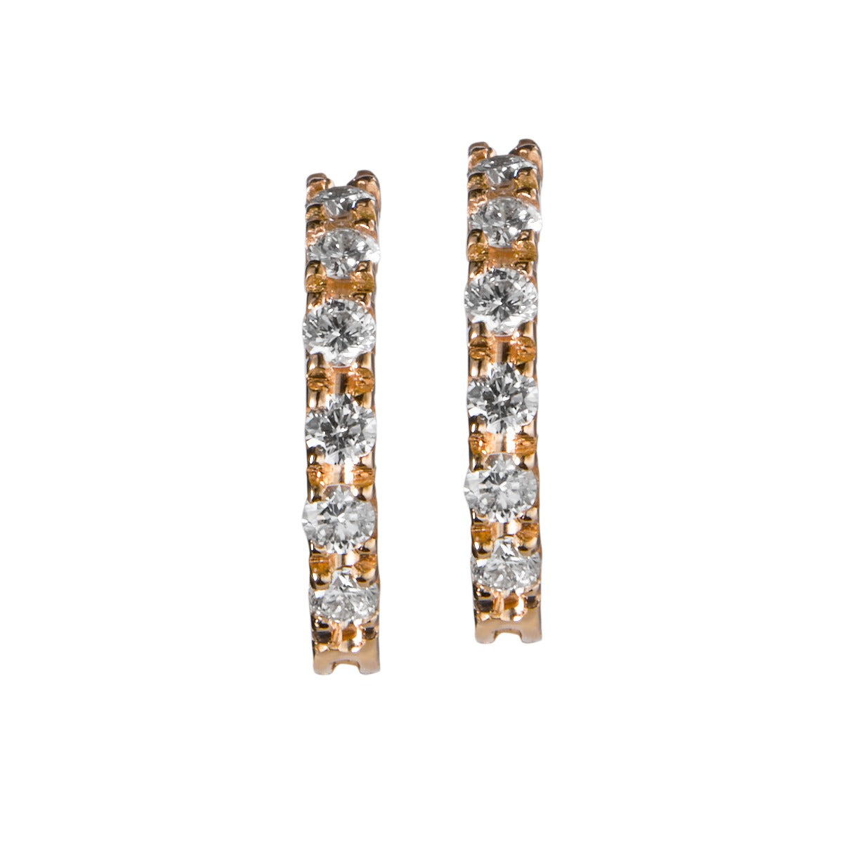 Aros-pequeños-oro-rosa-diamantes- Ref J5266PB