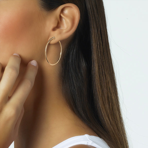Pendientes-aros-grandes-oro-rosa - Ref J5758PO