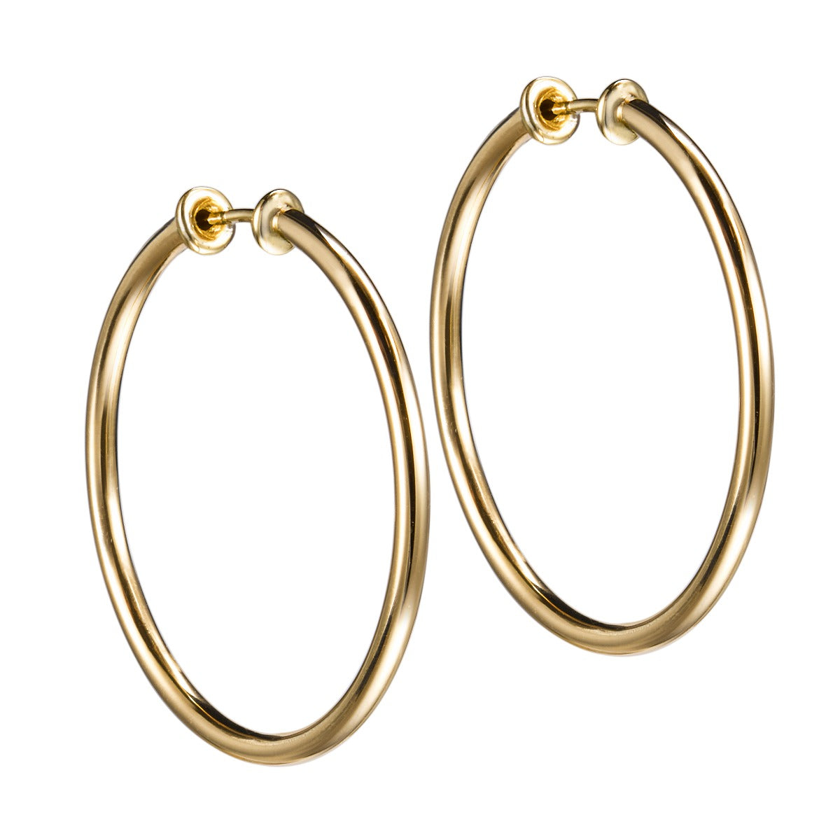 Pendientes-aros-medianos-oro-amarillo - Ref J5767PO